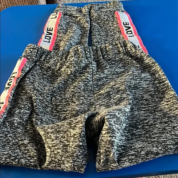 Bobbie Brooks Black and Gray Track Pants with Elastic Waistband - Picture 3 of 3